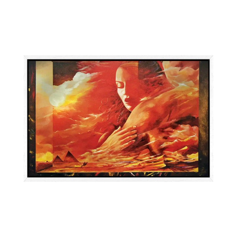 Desert Light by Sinisa Saratlic - Floater Frame Gallery-Wrapped Canvas Giclée on Canvas, White