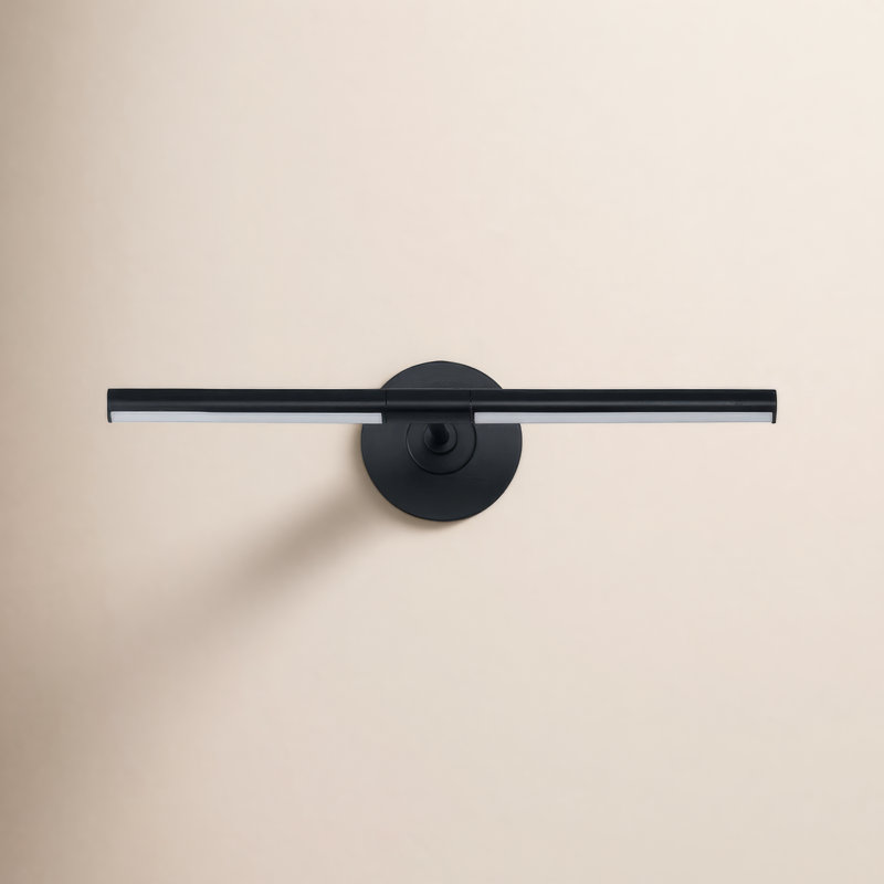 Demontrey Aluminium LED Armed Sconce, 4.5" H x 19" W x 8.75" D, Black/White