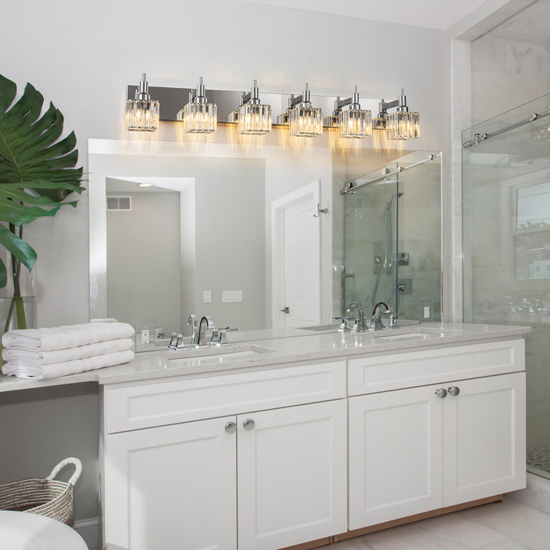 Taevion Dimmable Vanity Light, Chrome, 6 Lights