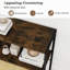 Console 36 po avec tablettes ouvertes en bois texturées et structure en métal pour couloir brun