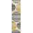 Ascher Machine Woven Polypropylene Area Rug in Grey/Yellow/Cream-24493227