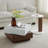 C-Shaped End Table Small Side Table For Couch Sofa Table With Frame For Living Room Bedroom Bedside