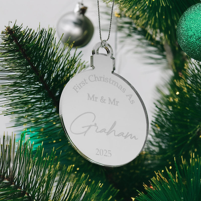 9cm Solid Colour Acrylic People Ball Ornament, Silver