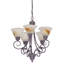 Garison 5-Light Indoor Prairie Rock Dimmable Classic/Traditional Chandelier with Alabaster with Swirls Glass Bell Shades