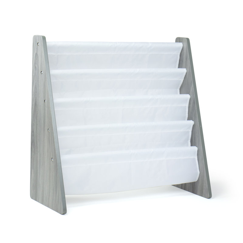 Hoeft Kids Book Display, Gray Wood Grain/White
