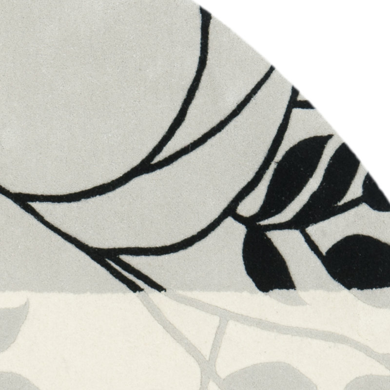 Tapis gris / chocolat Capri, Rond 7 pi