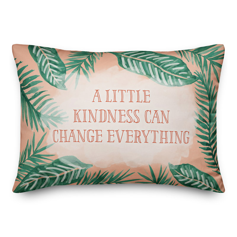  Housse et insert de coussin rectangulaire Kindness