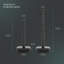 Swan SWKA18522 Stealth Towel Pole & Mug Tree Set, Weighted Base, Scratch Resistant Base