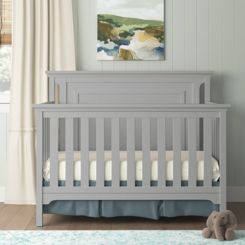 Lit de bébé convertible 4-en-1 Lakeland, Gris