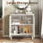 Vintage Accent Cabinet with Floral Hollow-Carved Doors and Adjustable Shelf-1181231915