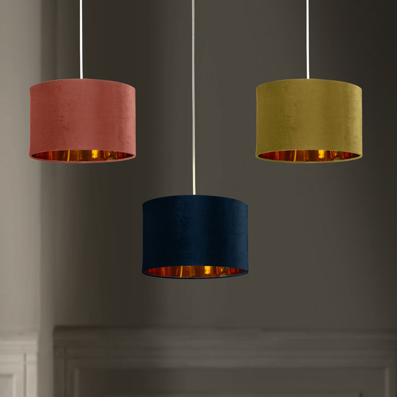 20cm H Polyester Drum Lamp Shade ( Uno ), Pink