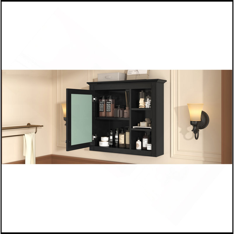 Sophisticated 30'' X 28'' Bathroom Medicine Cabinet With Mirror, Wall Mounted Mirror Cabinet With Storage Organizer, Over The Toilet Storage Storage Cabinet For Bathroom