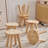  Solid Wood Stool with Playful 3D Dot Design,Small Round Wooden Ottoman, Plant Stand, Toddler Step Stool