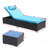 3-Piece Outdoor Patio Furniture Set With Chaise Lounge, Adjustable Reclining Rattan Chairs, And Glass Coffee Table For Pool And Garden-1014311731