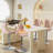 Zigmas Swivel Upholstered Adjustable Height Counter Stool with Solid Wood Frame