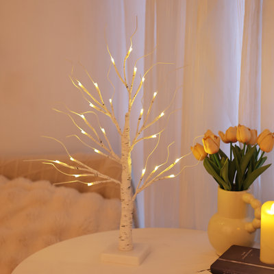 Adcock 2' Lighted LED Birch Tree