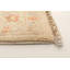 Tapis ivoire en laine noué à la main de conception unique 2 pi 11 po x 4 pi 10 po Haajra