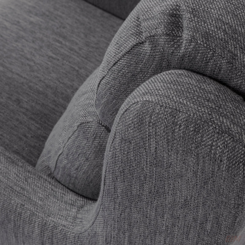 CHAISE CLUB, Tissu gris anthracite