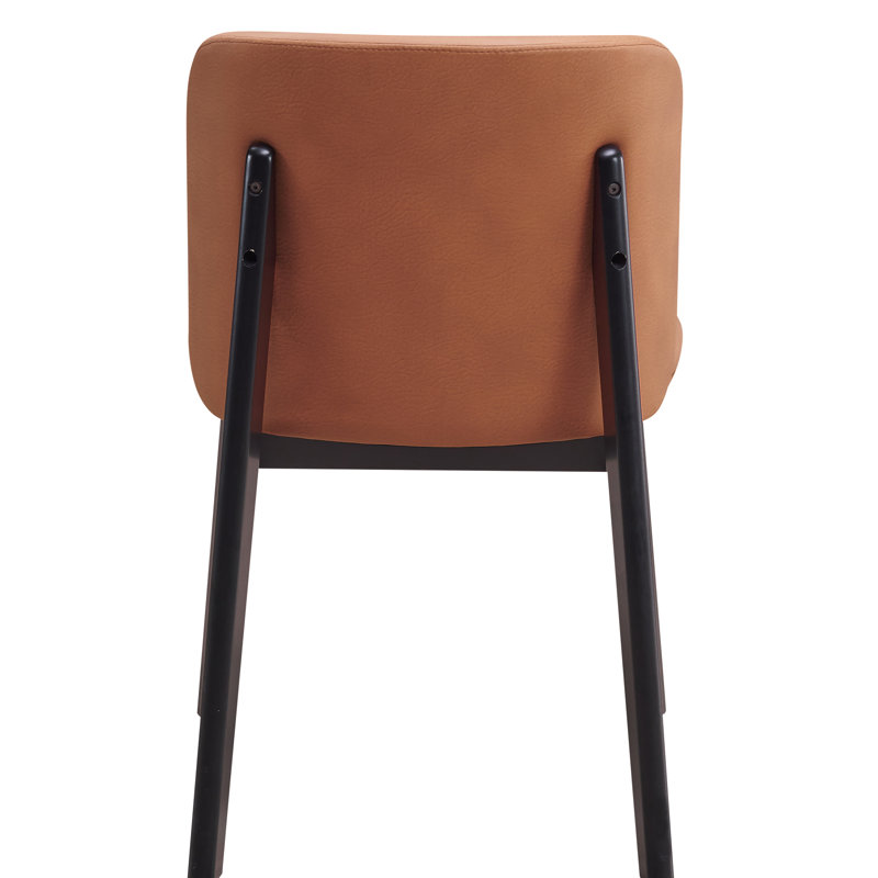 Chaise d'appoint couleur camel - Chaises 2 pièces en microfibre au design élégant et fonctionnel