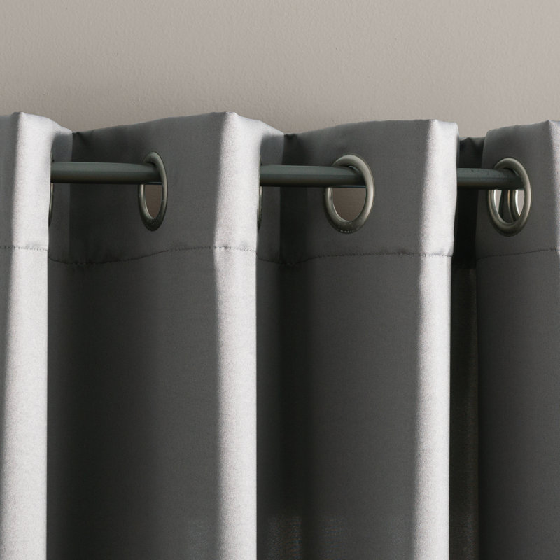 Panneau de rideau à oeillets à économie d'énergie thermique - Basics by Wayfair ™, Acier, l 54 po x L 108 po