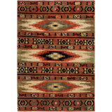 Bowes Wool Southwestern Area Rug in Red