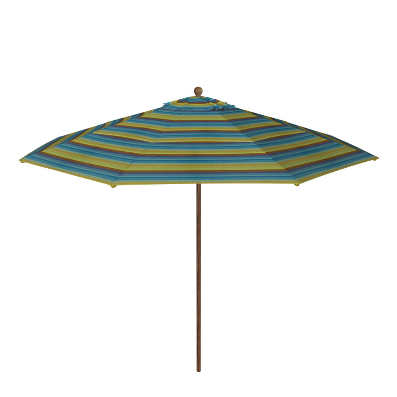 11 pi. Parasol en fibre de verre commercial Sunbrella, Sunbrella® lagon Astoria