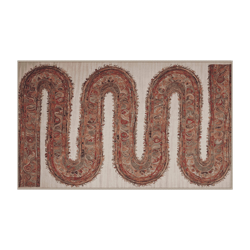 Tapis brun soyeux et moelleux, Rectangle 8 pi x 10 pi