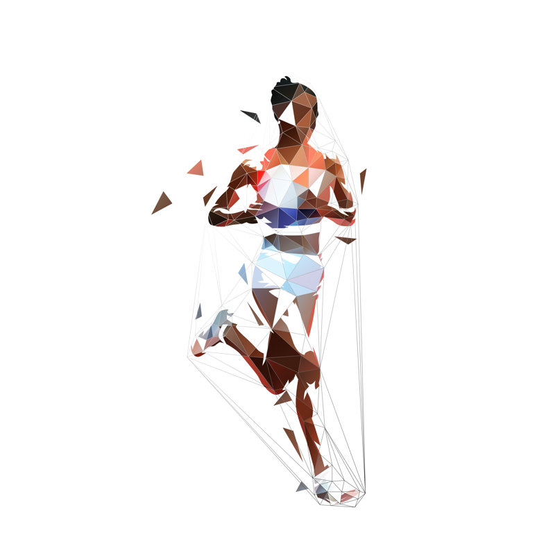Running Woman by Msan10 - Wrapped Canvas Print, 122cm H x 122cm W x 3.8cm D
