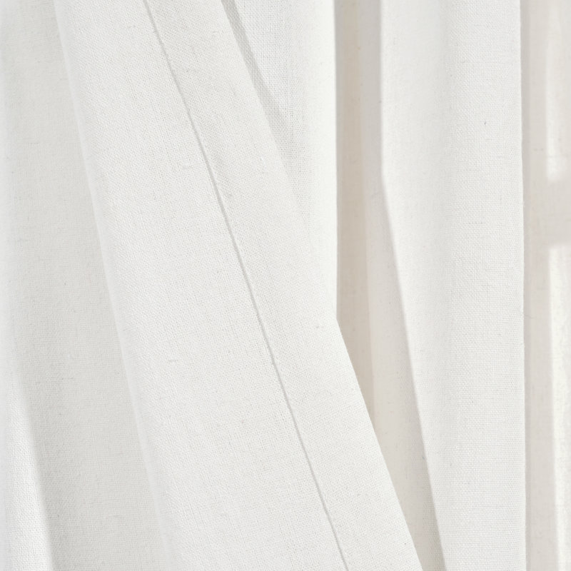 Semi Sheer Curtain Single Panel, Off White