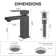 Bathroom Sink Faucet Single-hole Single-handle With Drain Assembly