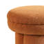 Tabouret Ian, conception semblable à un champignon, base piédestal, tissu brun-130623921