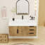 Finition du meuble-lavabo mural simple 42 po Jessica / Base: chêne teck-72495680