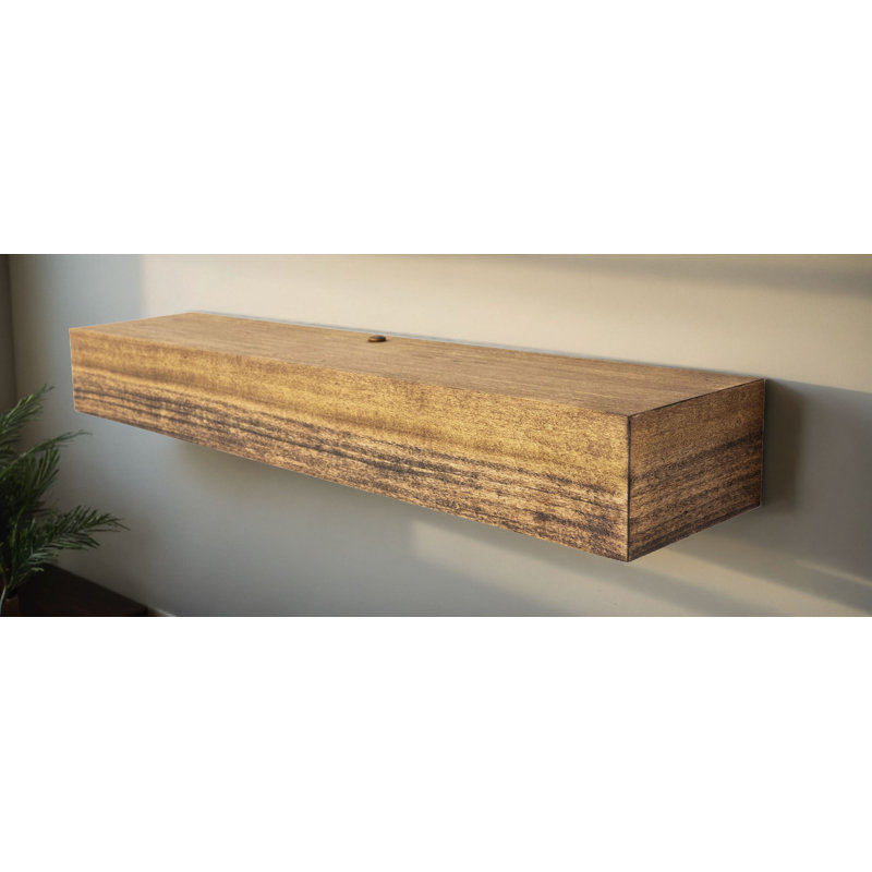  Tablettes flottantes en peuplier, 4" H x 31" W x 7" D