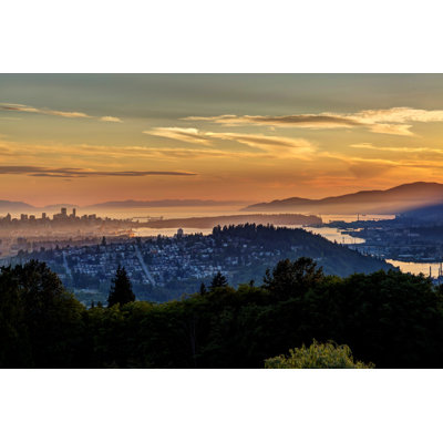 Vancouver At Sunset - Wrapped Canvas Print