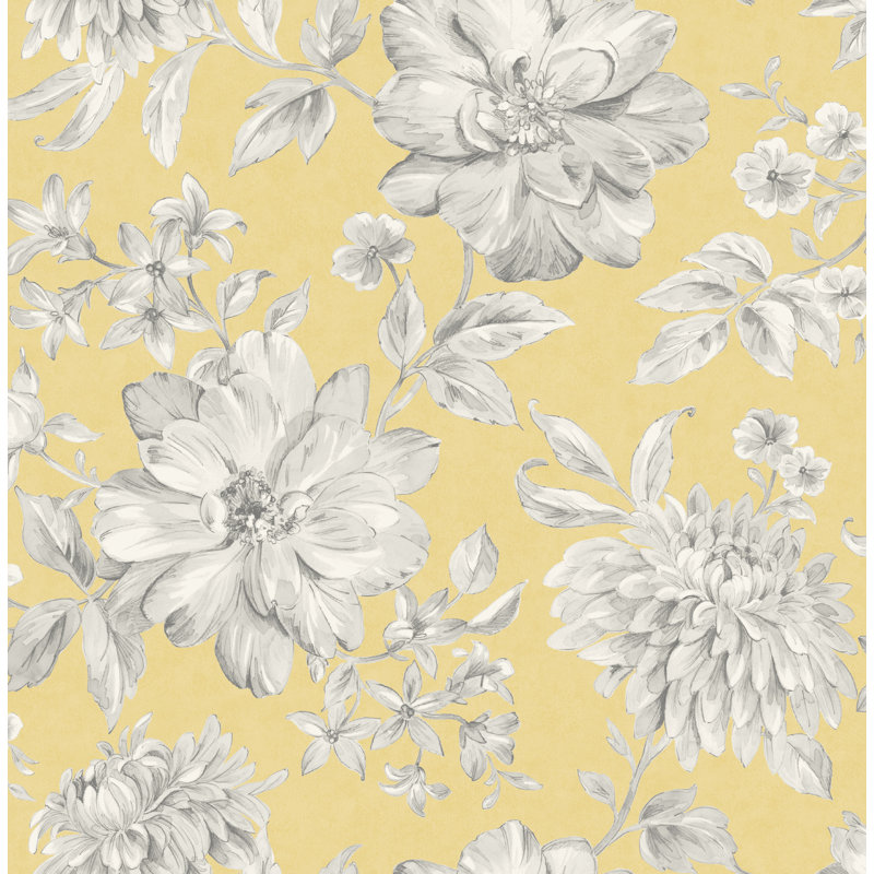 Cumberland 10m x 52cm Semi-Gloss Wallpaper Roll, Yellow