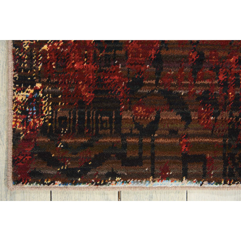 Ostby Wool Abstract Indoor Rug, Rectangle 9'9" x 12'8"