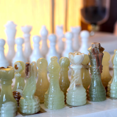 Premium Chess Set - 12 Inch Marble Chess Set with Storage Case by Marble Cultures