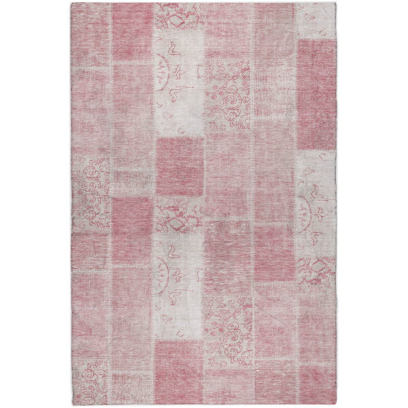 Tapis à poil long de qualité supérieure lavable à la machine ADS631, Pink, 5' x 7'6"