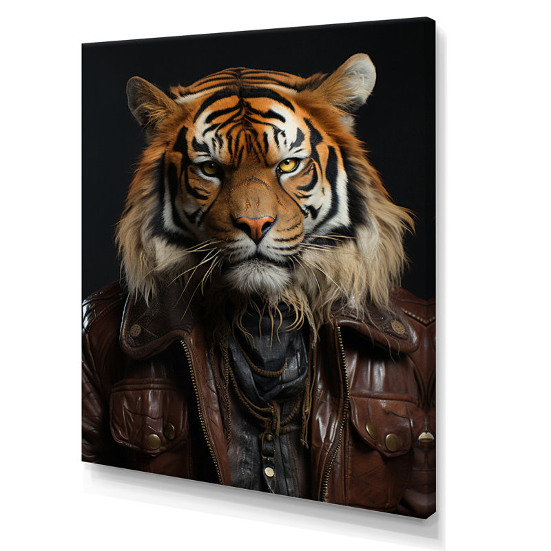 «Stylish Tiger I», reproduction sur toile, H 32 po x l 24 po x P 1 po, Toile tendue