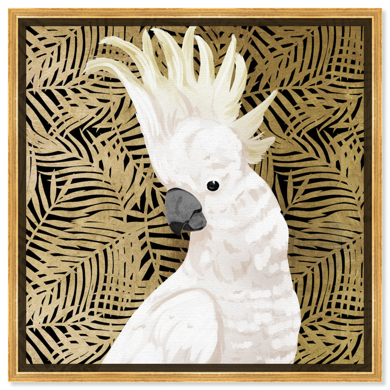 Reproduction d'art mural, "Cockatoo Profile Gold" par Oliver Gal, H 30 po x l 30 po x P 1,5 po