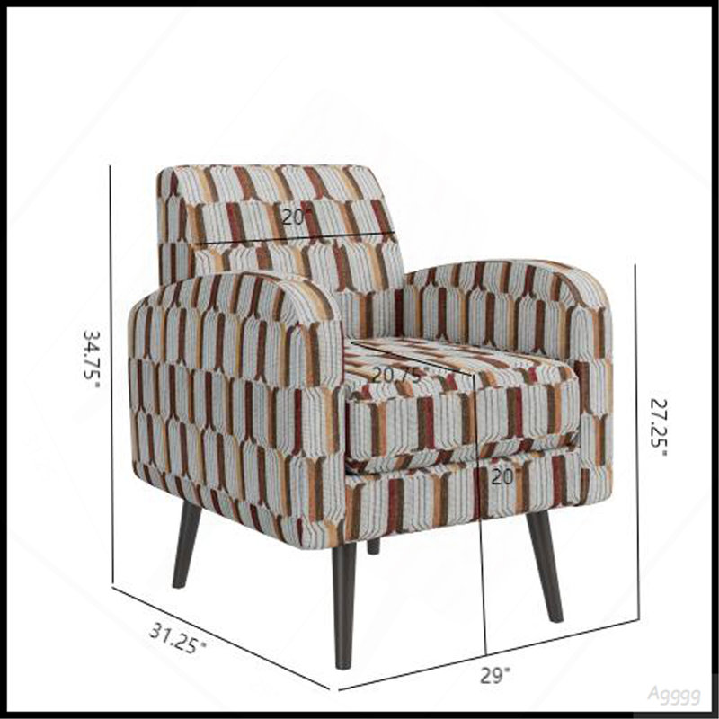 Chaise avec accoudoirs Darien, Rouge