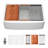 33'' L White Ceramic Workstation Rectangular Single Bowl Farmhouse / Apron Kitchen Sink with Cutting Board, Sink Grid