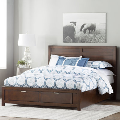 Clarenc Carmel Queen Storage Bed, Cappuccino