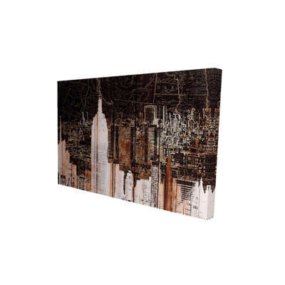 Empire City of New York Beige Office Canvas | Home Decor