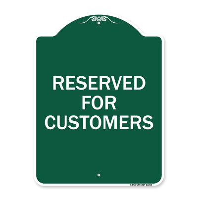 Enseigne Signmission Designer Series - Réservée aux clients | Enseigne architecturale en aluminium de gros calibre vert et blanc 18 po x 24 po | Protégez votre entreprise et votre commune | Fabriqué aux États-Unis