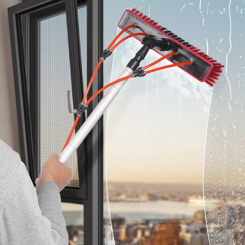 Brosse de nettoyage de vitre rotative 180 °, ensemble de poteau d'alimentation en eau
