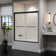 56 - 60" W x 60" H Double Sliding Semi-Frameless Tub Door with Clear Glass