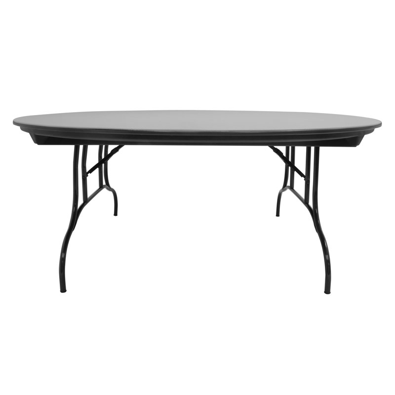 Table pliable circulaire 72 po, Gris