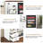 47.2" Coffee Bar Cabinet With Fridge Space, Farmhouse Mini Fridge Cabinet With Power Outlets And Storage Drawers, Wine Bar Cabinet With Sliding Shelf For Kitchen Dining Room-1877290420