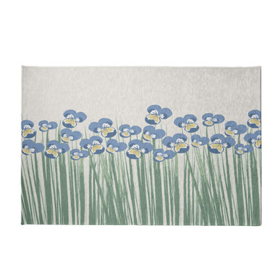 Tapis bleu / vert / gris Alvordton